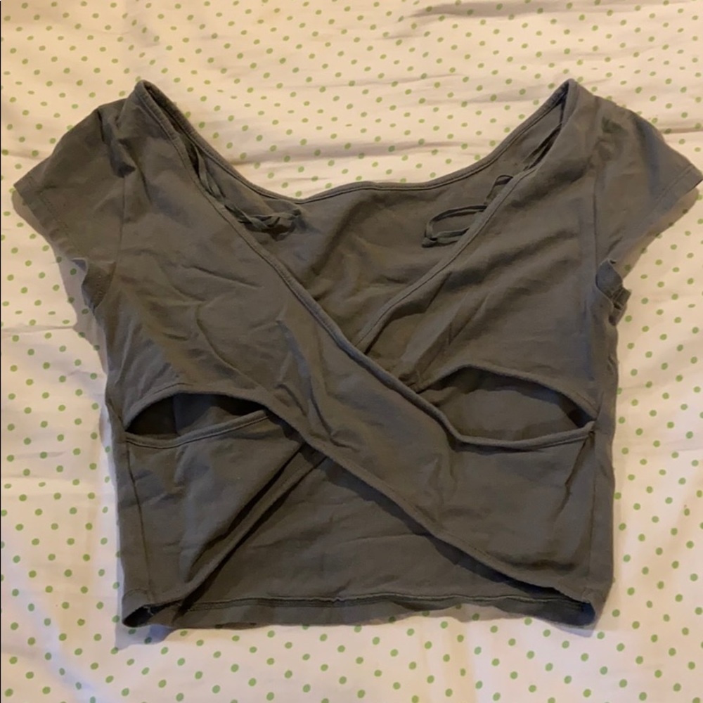 AEO Green Crop Top